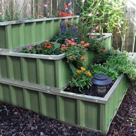 metal flower bed boxes|inexpensive metal raised garden beds.